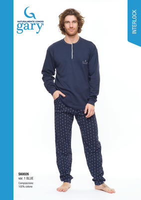 PIGIAMA UOMO M/L S60026 Tellini S.r.l. Ingrosso Abbigliamento